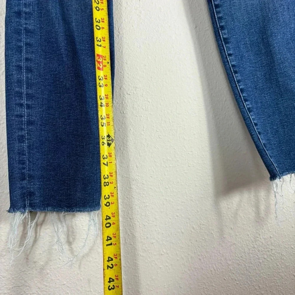 Mother The Stash Swooner Ankle Fray Chick Flick Blue Jeans Stretch Size 27 - Picture 13 of 16